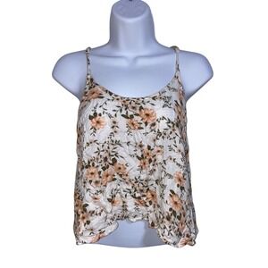 American Eagle Outfitters Y2K Floral Cami Top Spaghetti Strap‎ Open Back Boho XS